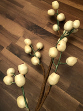Load image into Gallery viewer, 26&quot; Cream Berry Pod Spray
