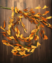 Load image into Gallery viewer, 53&quot; Willow Eucalyptus Garland in summer warm colors
