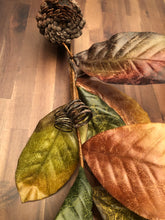 Load image into Gallery viewer, 24&quot; Warm Harvest Magnolia Leave with Pinecone Spray
